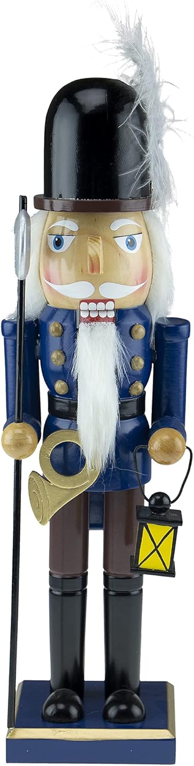 Nutcrackers - Clever Creations Watchman 14 Inch Traditional Wooden Nutcracker, Festive Christmas Décor for Shelves and Tables