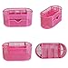 DooDeen Desk Tidy Mesh Desk Organiser Set Office Tidy Organiser Desk Caddy Tray Multi-functional Black Metal Pencil Pot Pencil Holder (Pink)