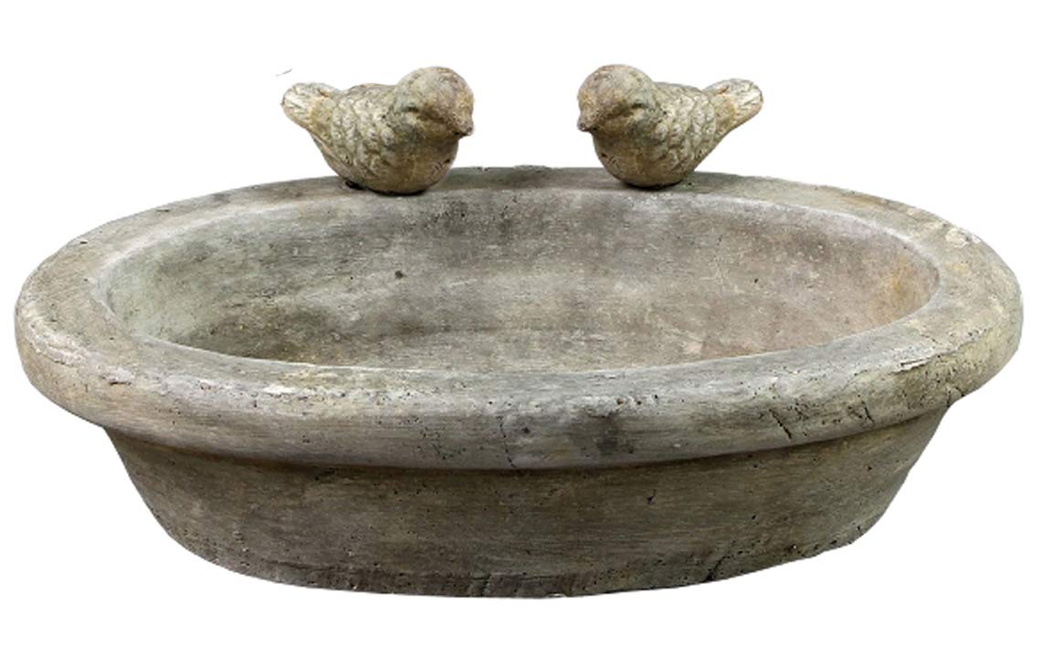 Bada Bing Hochwertige Vogeltränke Aus Keramik Ca. 30 x 20 x7,5 cm Mit 2