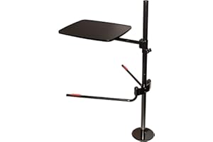 ABLE LIFE COMFORTABLY INDEPENDENT Able Life Universal Overbed Table, Adjustable Medical Lap-Desk and Large Oversized Bedside Tray, 360 Degree Swivel-Tray & Laptop Computer Desk for Home Beds, Black