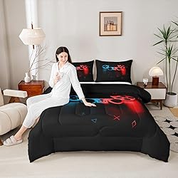Erosebridal Boys Gamepad Comforter Set Queen,Play