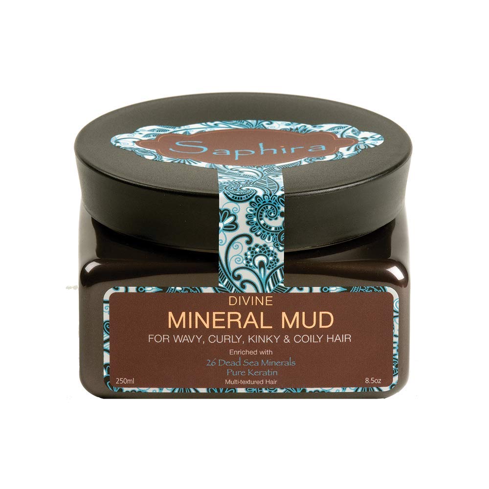 SAPHIRA Divine Mineral Mud for Curly and Wavy Hair, 8.5 oz (Original Packaging): Premium Beauty