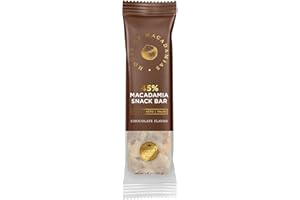 House of Macadamias, Macadamia Snack Bars, Chocolate, 12 x 1.41oz - Keto, Vegan, Paleo, Gluten-Free, Sugar-Free, Dairy-Free, Healthy Snack Option