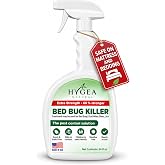 Hygea Natural Extra Strength Bed Bug Killer Spray, Home &amp; Mattress, 24oz | Child &amp; Pet Safe | Immediate Results | Stain Free | Unscented | Targets Bed Bugs, Eggs &amp; Larvae | Made in USA
