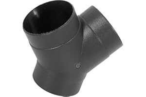 Motoforti Universal Car Heater Warm 3 Way Air Ducting Pipe, Y Shape Outlet Connector, 75mm, Plastic, Black