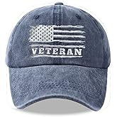 Tacoesha USA Flag Veteran Hats for Men Women, Funny Adjustable Embroidered Cotton American Army Military Baseball Cap