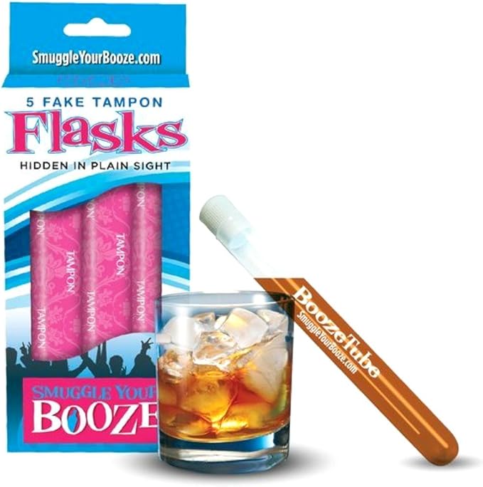 Smuggle Your Booze Tampon Flask 5 Tampons Kitchen