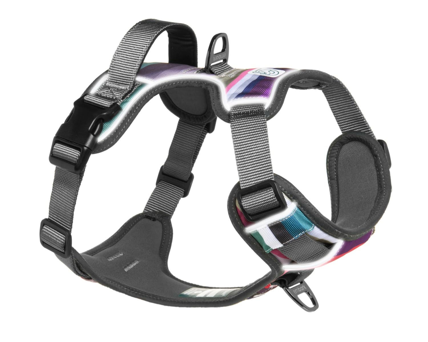 Embark Urban Dog Harness, No Pull Dog Harness with 2 Leash Clips, for Small Dogs anti pull dog harness Front & Back with Control Handle, Adjustable, Soft & Padded