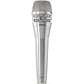 Shure KSM8 Dualdyne Dynamic Vocal Microphone – Dual-Diaphragm Cardioid Mic for Live Performance, Studio Recording & Broadcasting, Brushed Nickel