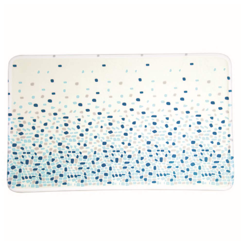 MSV Brest Blue Microfibre Bath Mat 45 x 75 cm