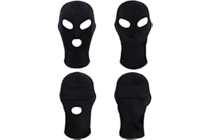 Miayon 4Pcs Zentai Hood Mask Full Cover Spandex Hood Open Eyes and Mouth Elastic Breathable Mask for Halloween Costumes