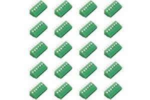 Hxchen 6-Pin 2.54mm Pitch 150V 6A PCB Mount Screw Terminal Block Connector 26-18AWG - (20 Pcs)