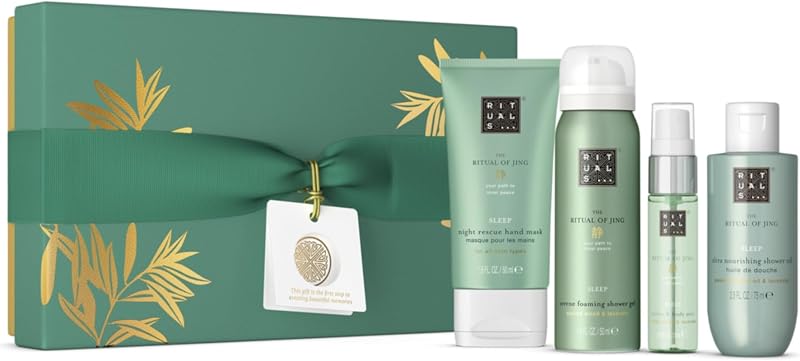 The Ritual of Jing S Set de Regalo - 4 Productos de Cuidado Corporal y Baño Enriquecidos con Sandalia y Lavanda - Caja de Regalo con Propiedades Calmantes y Cuidado — foto 1 de 6