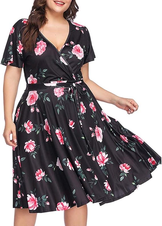 midi wrap dress plus size