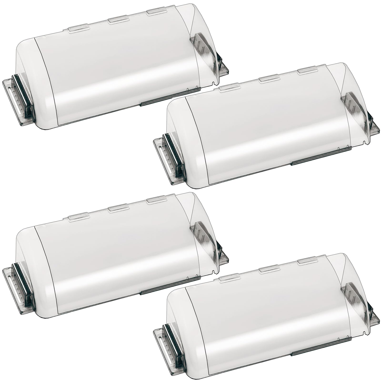 Wea&Hea 4 Pack Magnetic Air Vent Deflector, 9"-15.5" Adjustable Vent Cover with Optimized Ferrite Magnets for Ceiling/Floor/Wall Registers - Clear Heat/AC Deflector for Under Furniture & Home Comfort