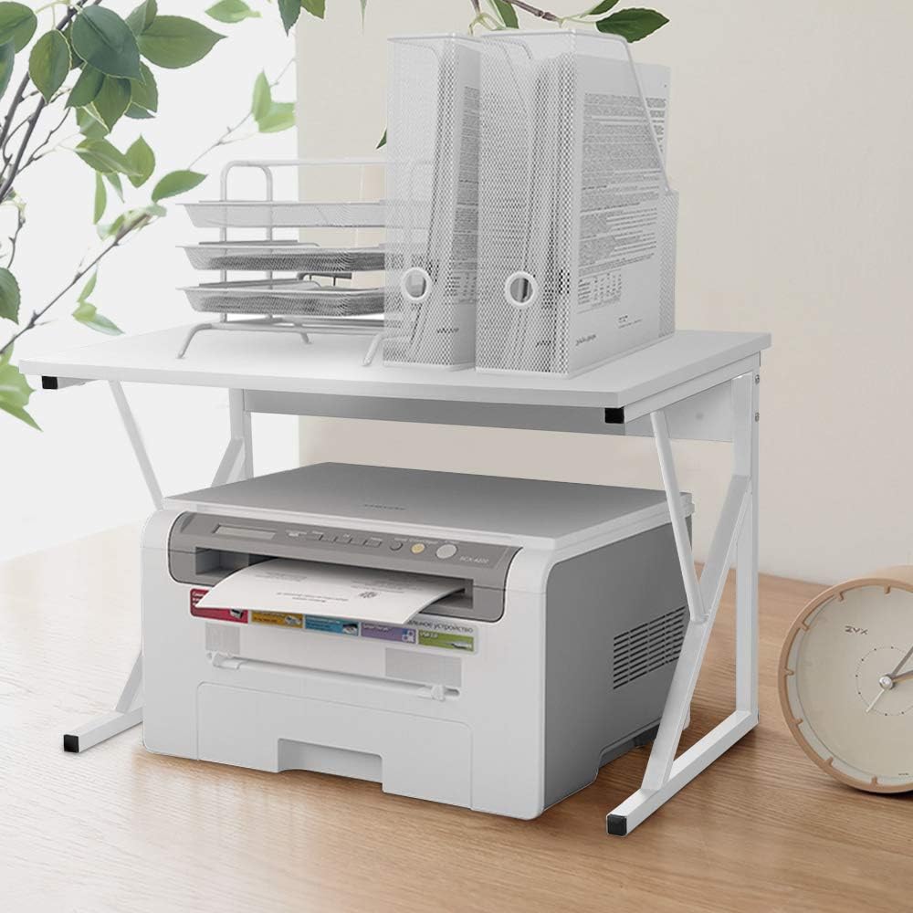 Printer Shelf,4HOMART Office Use Shelf Home MultiLayer Copying Rack