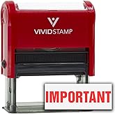 Important Self Inking Rubber Stamp (Red Ink) - Medium