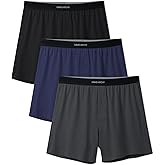 DAVID ARCHY Combed Cotton Boxers for Men Soft Underwear Mens Boxers Knit Boxer Shorts for Men Pack