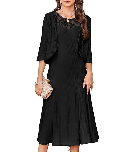 Catherines Women's Plus Size Masquerade Beaded Dress Set with Jacket  (Petite Available) - 18 W, Victoria Purple at Amazon Women's Clothing store