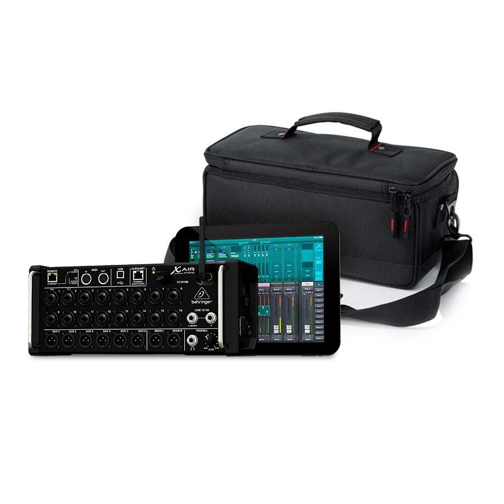 Behringer XR18 Digital Mixer and Gator Cases Padded Mixer