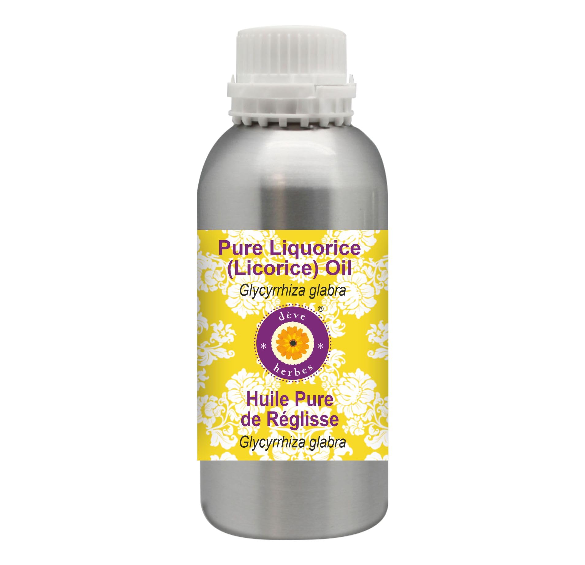 Deve Herbes Pure Liquorice (Licorice) Oil (Glycyrrhiza glabra) 300ml (10 oz)