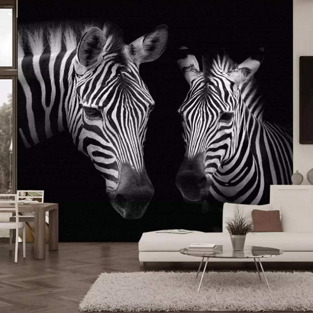 Mural Stickers for Walls Zebra Wallpaper Giant Posters Photo Art Print Decoration Picture Design Modern for Living Room,350x250 cm(W x H)