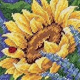 Dimensions Jiffy Sunflower And Ladybug Mini Needlepoint Kit, 5