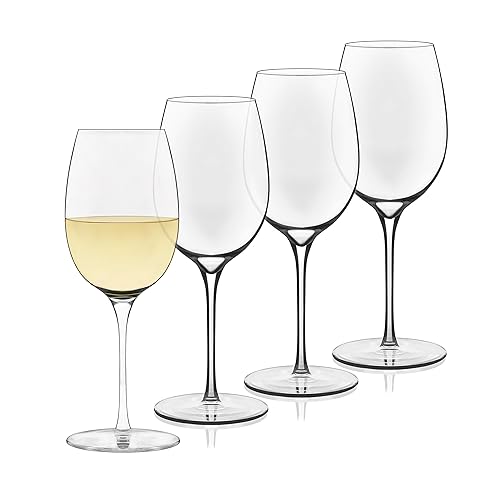 Libbey Signature Kentfield Wine Glass, 13.25 ounce, Set of 4, Elegant, Dishwasher Safe Glass Wine Glasses, for Parties, Birthdays, Weddings, & More