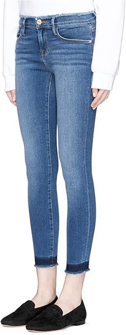 Amazon Co Jp Suiwo レディースジーンズ 女性のハイウエストの太いデニムジーンズ スキニーストレッチタイトな弾性染め毛織物ソフトミッドウェスト脚ジーンズ 色 青 サイズ 29 ホーム キッチン