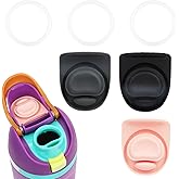 BOXOB 3pcs O Seal Ring & 3pcs Silicone Stoppers for Owala Freesip Cap, Silicone Water Bottle Top Lid Gasket BPA-Free Sealing Accessories for Owala Freesip 24/32oz (Color 4)
