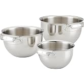 Hestan Provisions &ndash; 3-Piece Stainless Steel Mixing Bowl Set &ndash; 1.5qt, 3qt, and 4.75qt, Nesting Design