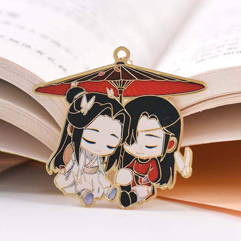 Mo Dao Zu Shi Anime Bookmark, Grandmaster of Demonic Cultivation Wei Wuxian Metal Hollowing Bookmark Pendant Vintage Tassel Pagination Mark Book Covers and Book Accessories