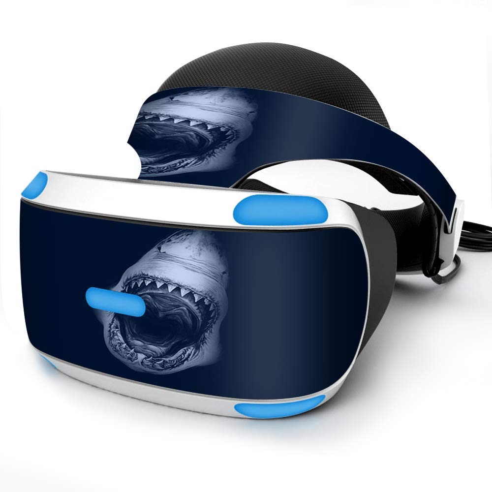 Sony Playstation VR Headset Skin Decal Vinyl Wrap - Shark attack