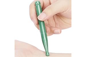 ideayard Jade Gua Sha Pen Scraping Massage Wand Tool Acupuncture Pen Therapy Stick Point Treatment