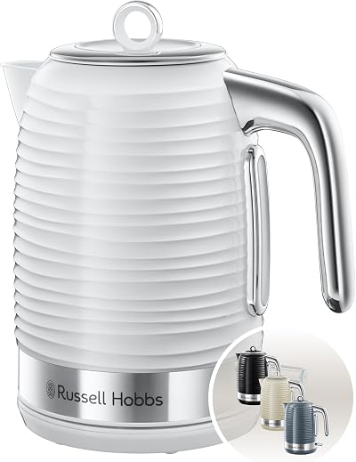 Russell Hobbs Inspire Electric Kettle 1.7 L 3 kW White Textured Plastic