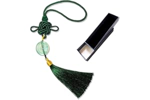 Ori Yuan Tassels, Feng Shui Coin, Crystal Coin with Chinese Knot String, Combining Traditional Chinese Knot with Modern Crystal Energy ， Wealth, Good Luck, and Success -1 Pack (Green)