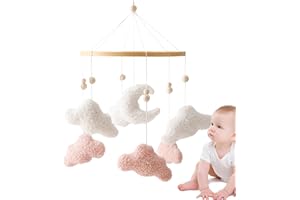 Crib Toys Hangable | Bed Mobiles | Cloud-Shaped Plush Toys Stroller Bed Decoration for Nursery Play Crib Gym Birthday Shower
