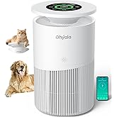 Dhyala Air Purifier for Home Large Room up to 3620Ft², H13 True HEPA Air Purifiers for Home Pet Hair Dander Odor Pollen, Air Cleaner with Smart WiFi, 360° Air Intake, Auto Mode, Pet Lock, 22dB Quiet