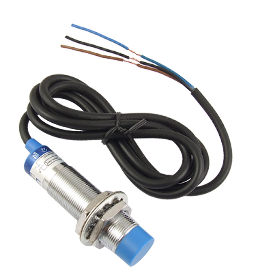 sourcing map DC 6-36V 300mA 8mm Tubular Approach Sensor Inductive Proximity NPN Switch NO LJ18A3-8-Z/BX
