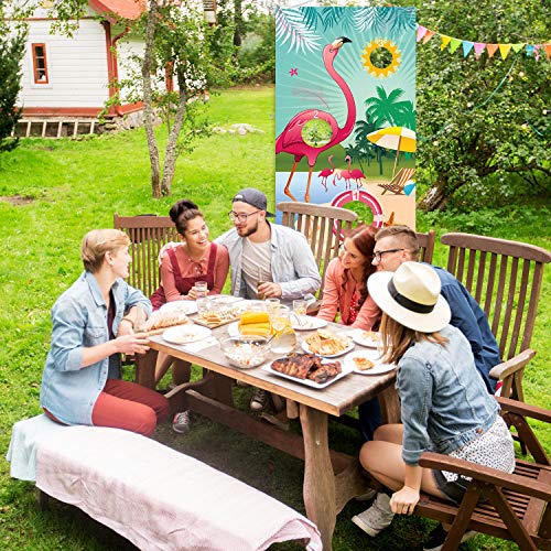 4 Summer+Flamingo+Backdrop+Banner+Decoration