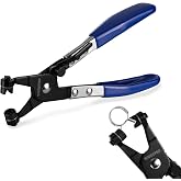 WORKPRO Hose Clamp Pliers Blue | Hose Clamp Tool with Swivel Flat Band for Removal and Installation of Spring Hose Clamps, Automotive Fuel Oil Water Hose
