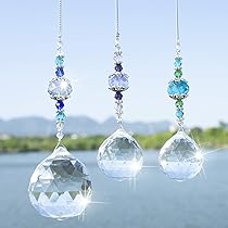 Rongsi Rainbow Crystals Ball Prism Sun Catchers, with Chain, Perfect Hanging Crystals for Feng Shui,Crystal Window Suncatcher for Home Décor and Gift, Prism Suncatcher for Windows(2 Pack Rongsi Rainbow Crystals Ball Prism Sun Catchers, with Chain, Perfect Hanging Crystals for Feng Shui,Crystal Window Suncatcher for Home Décor and Gift, Prism Suncatcher for Windows(2 Pack