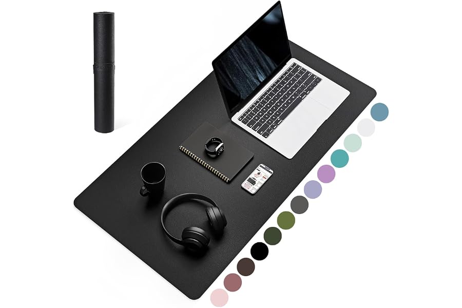 Non-Slip Desk Pad,Mouse Pad,Waterproof PVC Leather Desk Table Protector,Ultra Thin Large Desk Blotter, Easy Clean Laptop Desk