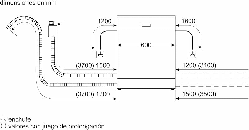 - Lavavajillas de libre instalación, 60 cm de ancho, Tercera bandeja para cubiertos, Home Connect, 13 servicios, Media Carga, acero antihuellas, 3VS6362IA