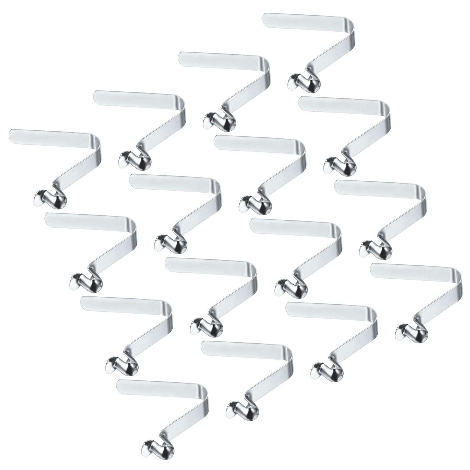 PATIKIL 9x8mm Kayak Paddle Snaps, 16 Pack Tent Pole Clips Steel V Shaped Single Pin Push Button Spring Clips Lock Tube Pole Clips for Camping Awning