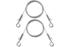 Adjustable Picture Hanging Wire, Upgrade Mirror Frame Hanging Kit, 6.6FT Heavy Duty Stainless Steel Wire Rope, Supports Up to