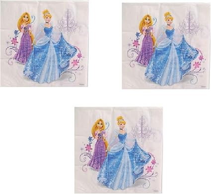 Amazon ディズニープリンセスラプンツェルand Cinderella Party Dinner Andパーティーナプキン ナプキン1パック3パック 60の合計ナプキン Disney ディズニー ペーパーナプキン 通販