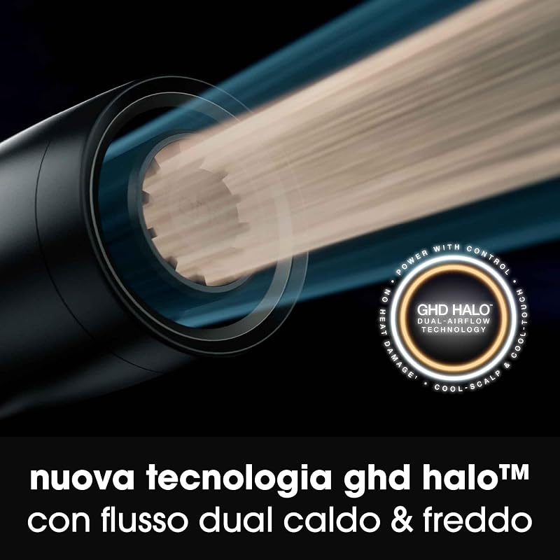 speed, Asciugacapelli Professionale Ultra-Veloce a Ioni, Nero Opaco