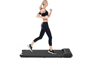 DSKEUZEEW Walking Pad Under Desk Treadmill, Portable Treadmills Motorized Running Machine for Home, 6.2MPH, No Assembly Required, Remote Control, 265 LB Capacity