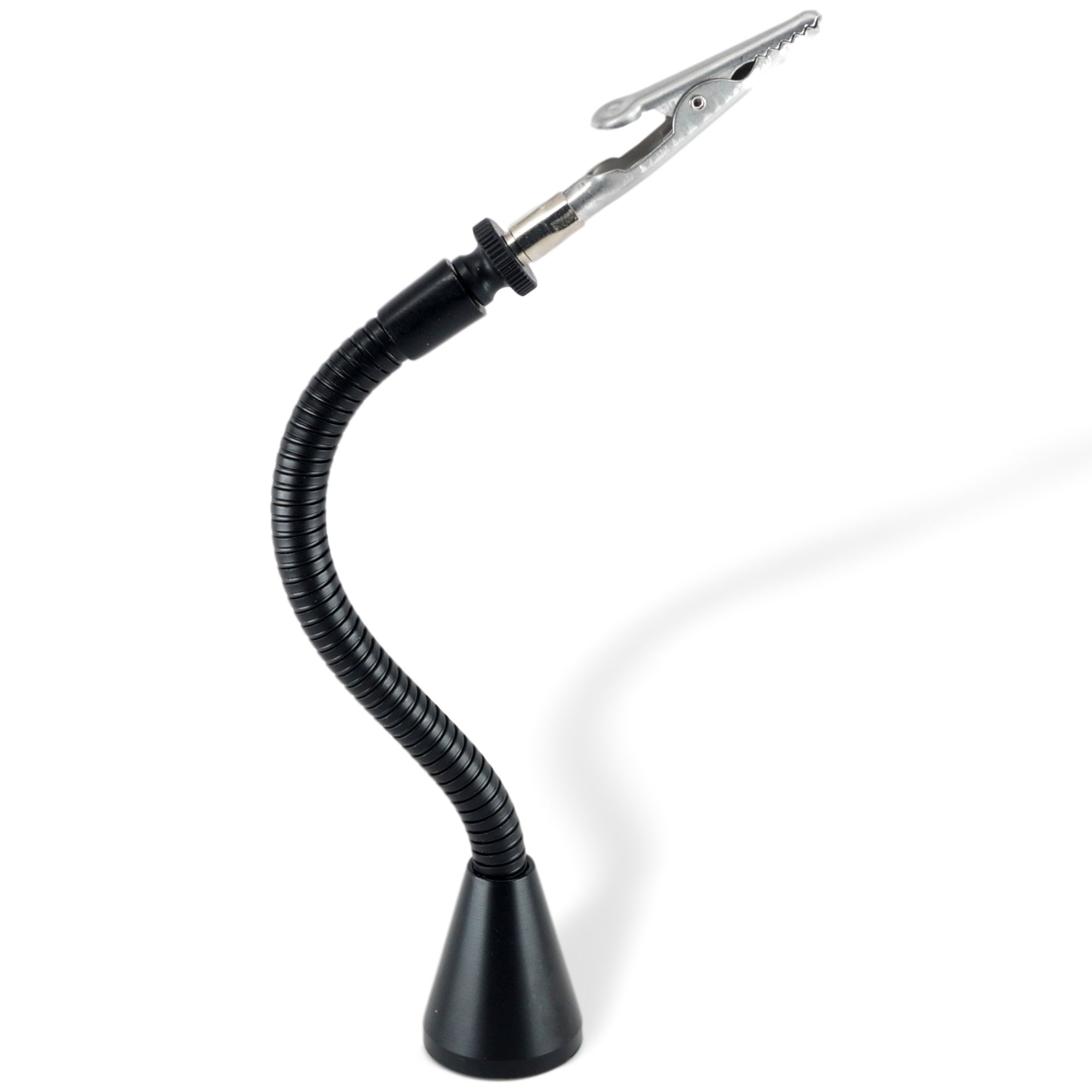 QuadHands - Magnetic Arm 100 | 8" Compact Size is Fully Flexible with 360 Degree Rotating Alligator Clamp Head | Third Hand Helping Hand Tool with Strong Magnetic Base That Sticks to Ferrous Surfaces